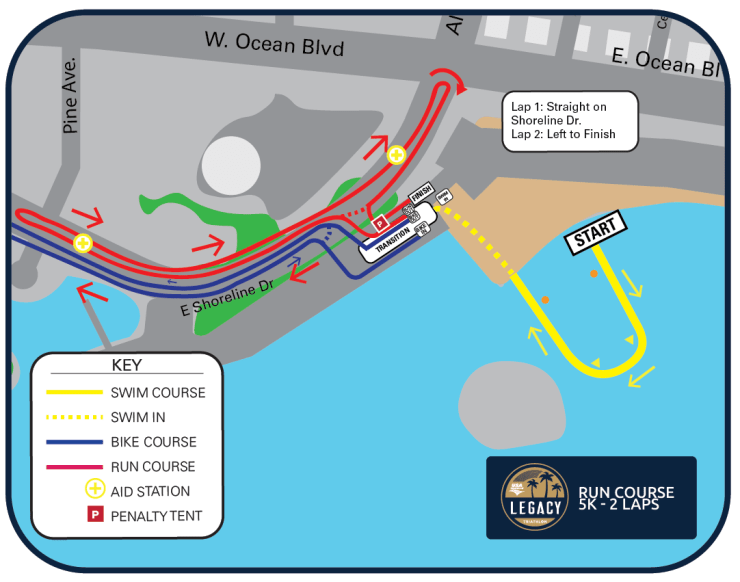 USA Triathlon Legacy Triathlon Course Maps